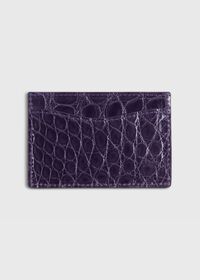 Paul Stuart Glazed Alligator Flat Card Case, thumbnail 2