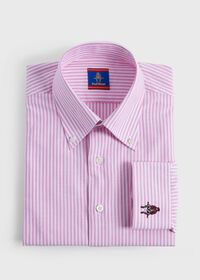 Paul Stuart Striped Oxford Logo Sport Shirt, thumbnail 1