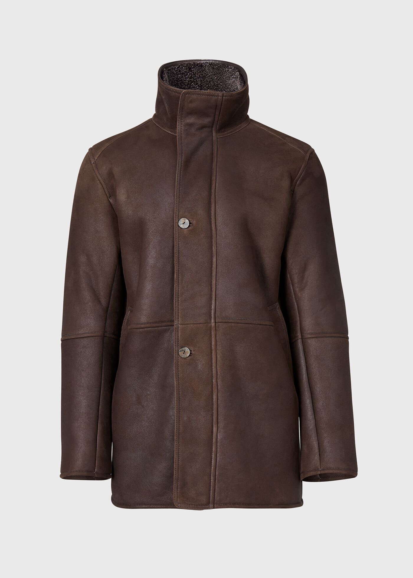 Funnel Neck Shearling Jacket