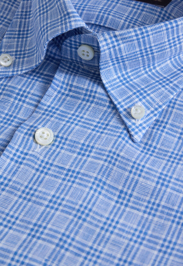 Paul Stuart Linen Plaid Shirt, image 2