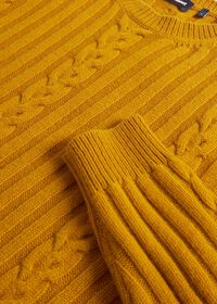 Paul Stuart Wool Cable and Rib Crewneck Sweater, thumbnail 3
