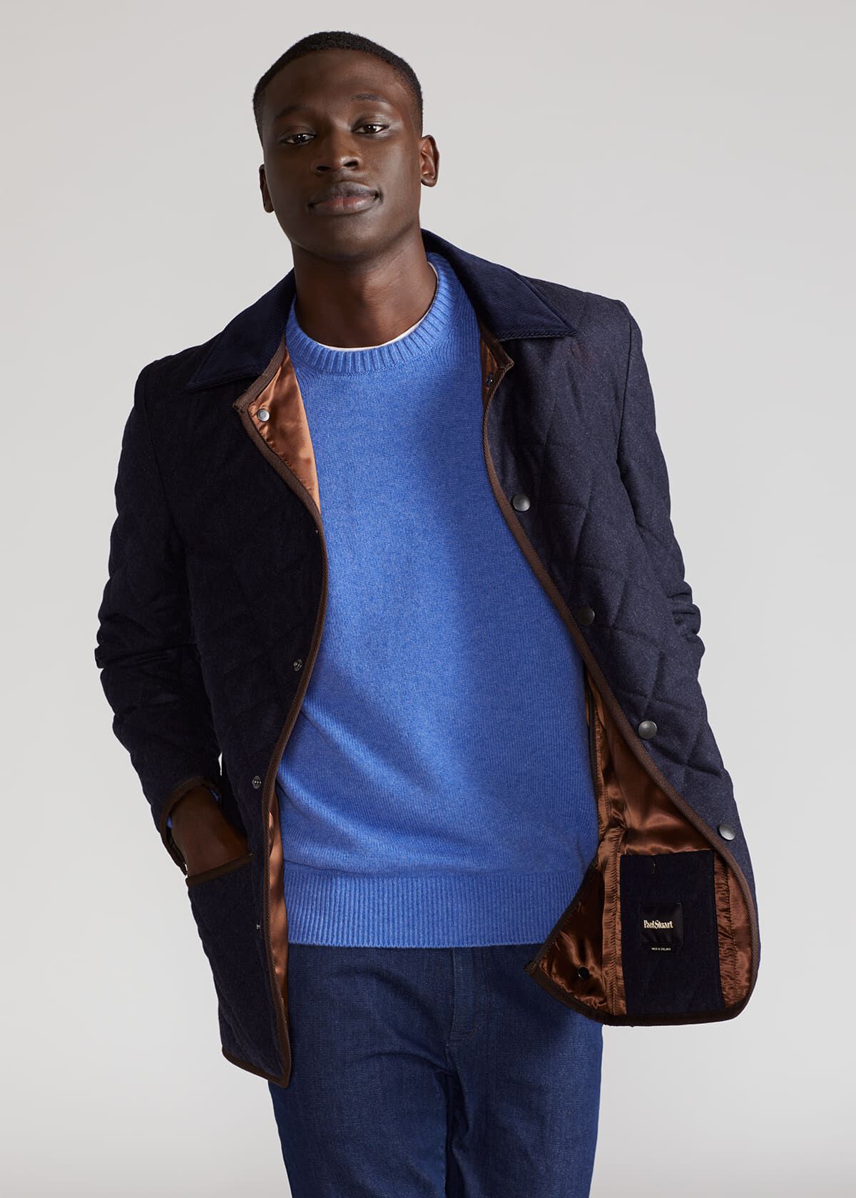 Mens quilted barn jacket top