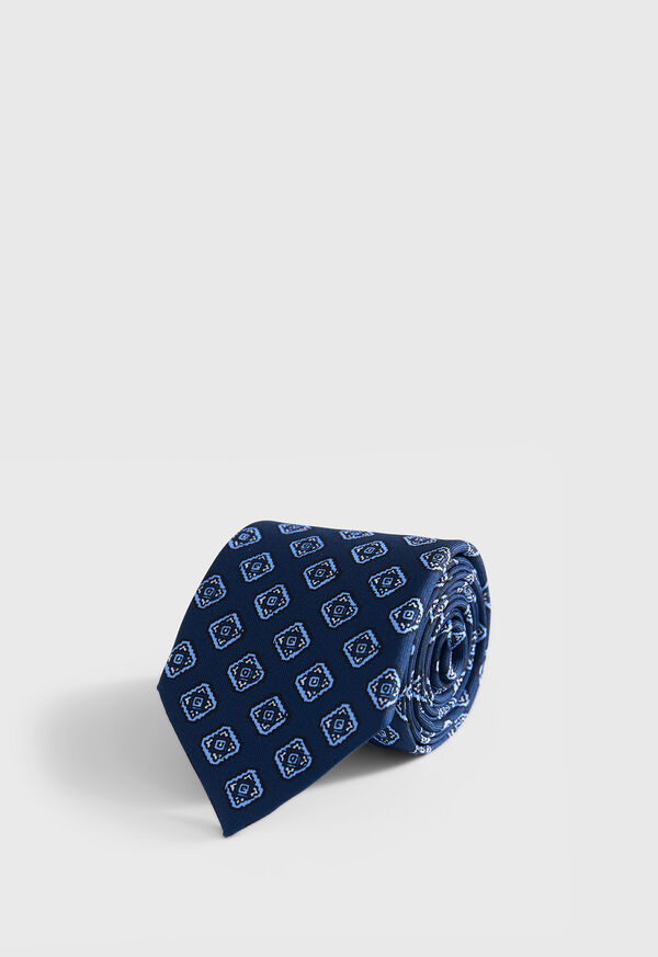 Paul Stuart Silk Medallion Print Tie, image 1