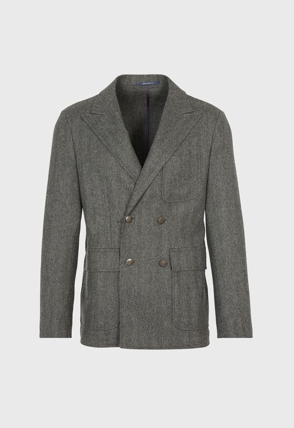 Paul Stuart Herringbone Double Breasted Jacket, image 1