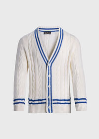 Paul Stuart Cotton Tennis Cardigan, thumbnail 1