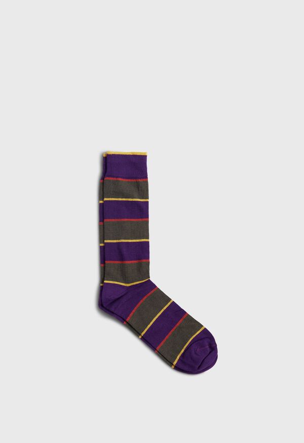Paul Stuart Cotton Regimental Stripe Sock, image 1