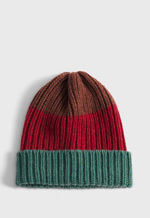 Paul Stuart Cashmere Tri Color Beanie, image 1