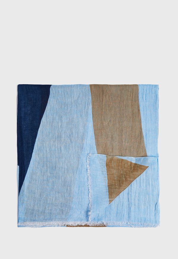 Paul Stuart Multi Colored Linen Scarf, image 1