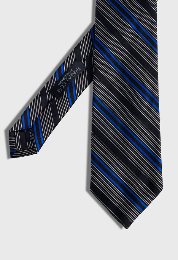 Paul Stuart Silk Woven Deco Stripe Tie, image 1