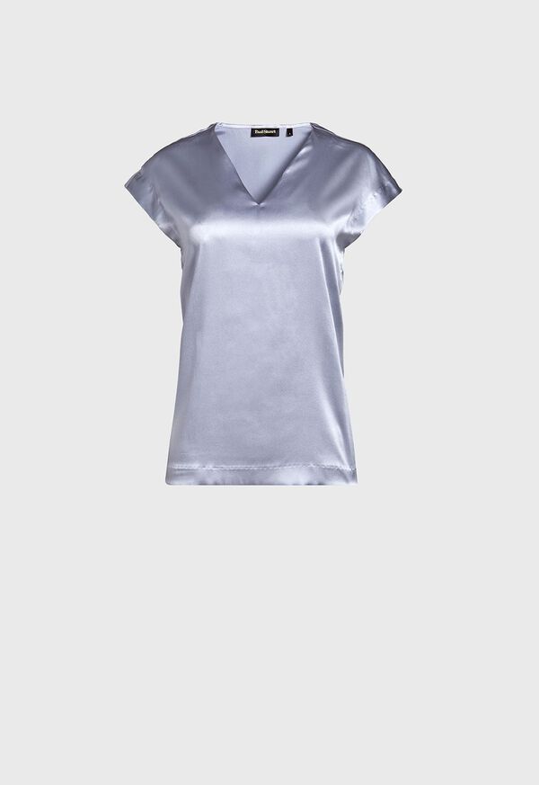 Paul Stuart Silk Cap Sleeve Top, image 1