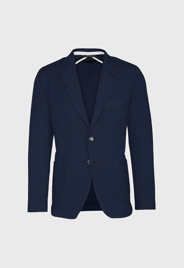 Paul Stuart Navy Tonal Seersucker Soft Jacket, image 1