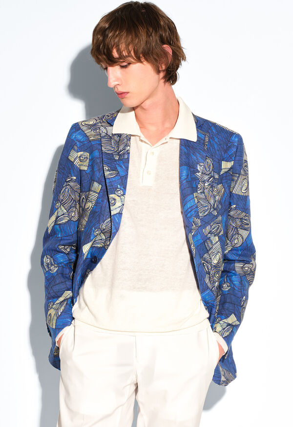 Paul Stuart Linen & Cotton Long Sleeve Polo, image 2