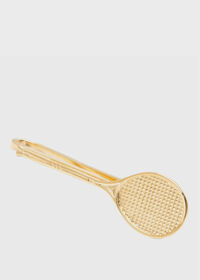 Paul Stuart Gold Vermeil Tennis Racket Tie Bar, thumbnail 1