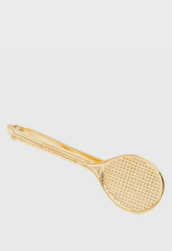 Paul Stuart Gold Vermeil Tennis Racket Tie Bar, image 1