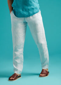 Paul Stuart Drawstring Washed Linen Pant, thumbnail 2