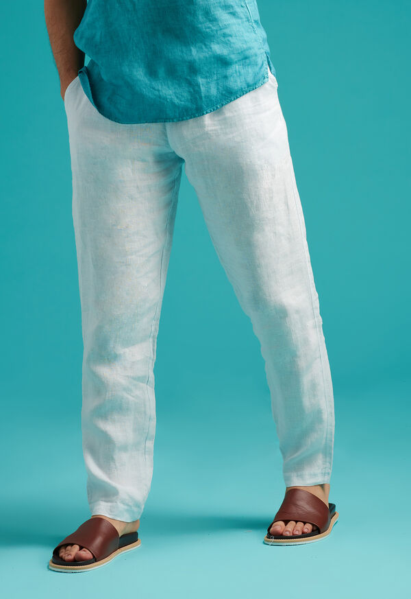 Paul Stuart Drawstring Washed Linen Pant, image 2
