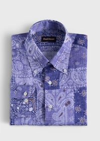 Paul Stuart Printed Linen Sport Shirt, thumbnail 1