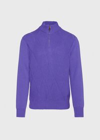 Paul Stuart Cashmere Parquet Stitch Quarter Zip Sweater, thumbnail 1