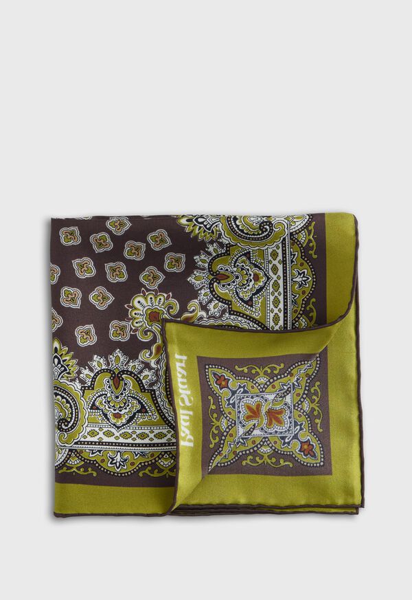 Paul Stuart Ornate Print Pocket Square, image 1