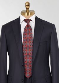 Paul Stuart Printed Silk Oversized Medallion Tie, thumbnail 2