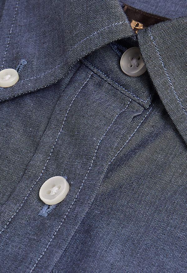 Paul Stuart Denim Button Through Blouse, image 2
