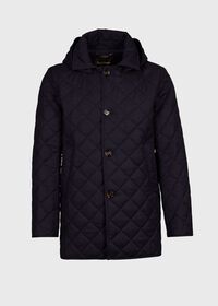 Paul Stuart Quilted Barn Coat with Hood, thumbnail 1