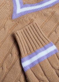 Paul Stuart V-neck Cable Knit Sweater, thumbnail 2