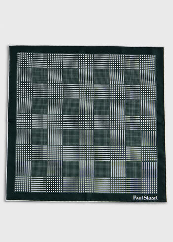 Paul Stuart Glen Plaid Silk Pocket Square