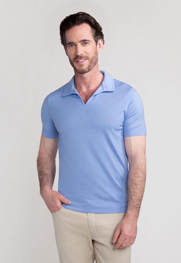 Paul Stuart Open Collar Cotton Polo, image 1