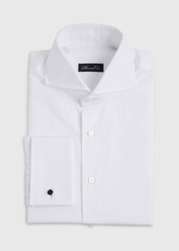 Paul Stuart White Poplin Dress Shirt with French Cuff, thumbnail 1