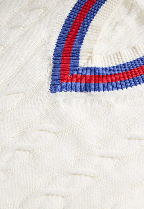 Paul Stuart Cotton & Cashmere Cable Knit Vest, image 2