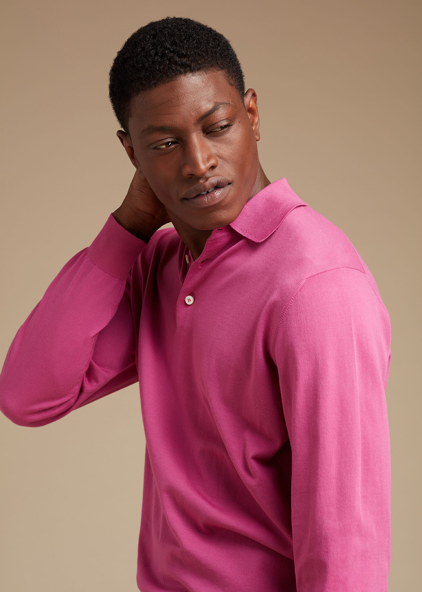 Hot pink polo shirt mens 2025