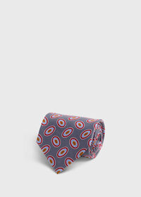 Paul Stuart Printed Silk Tossed Oval Tie, thumbnail 1