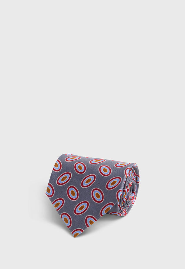 Paul Stuart Printed Silk Tossed Oval Tie, image 1