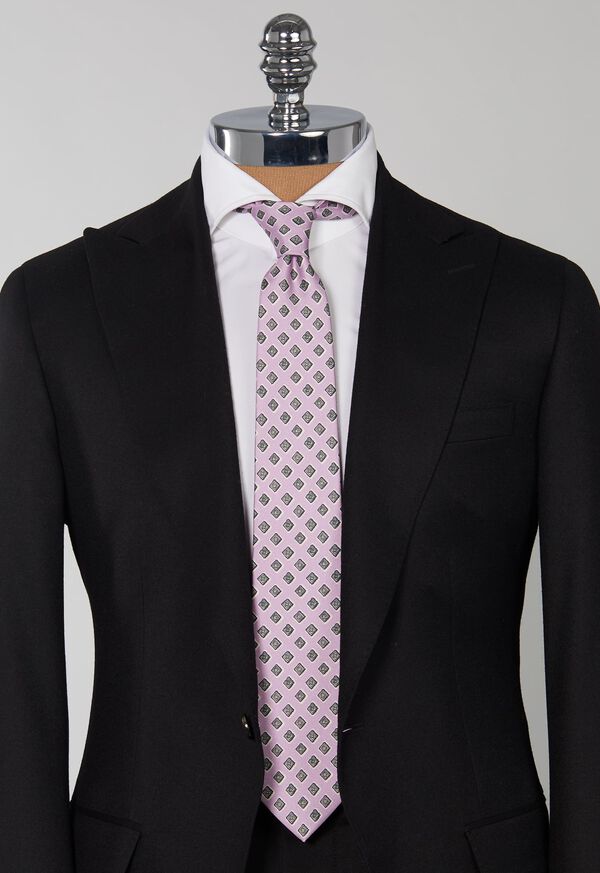 Paul Stuart Printed Hand Block Silk Tie, image 2