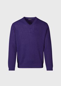 Paul Stuart Classic Alpaca Links V-Neck Sweater, thumbnail 14