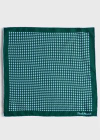 Paul Stuart Printed Silk Houndstooth Pocket square, thumbnail 2