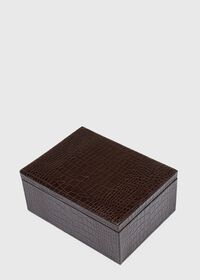 Paul Stuart Embossed Leather Jewelry Box, thumbnail 2