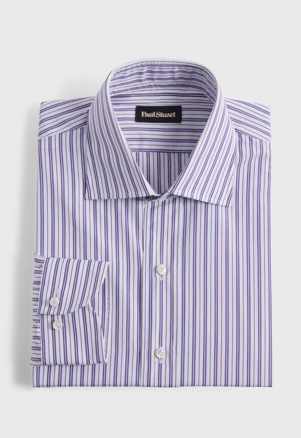 Paul Stuart Purple Narrow Stripe Dress Shirt, image 1