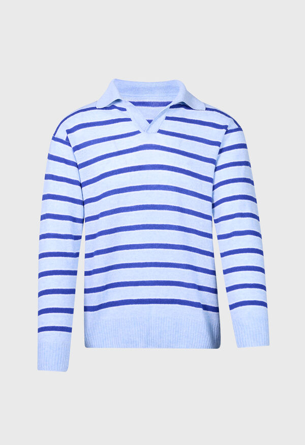 Paul Stuart Cashmere Stripe Johnny Collar, image 1