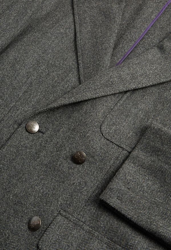 Paul Stuart Herringbone Double Breasted Jacket, image 2