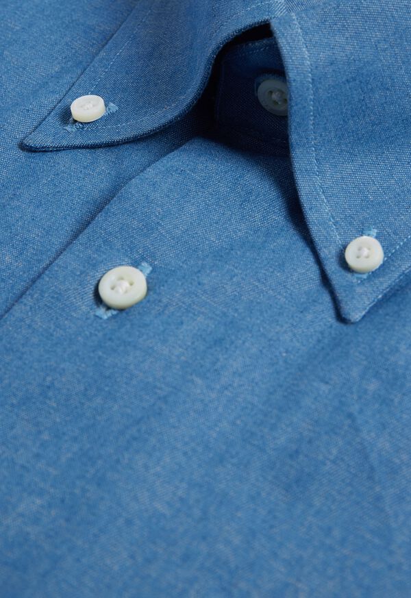 Paul Stuart Cotton Washed Denim Sport Shirt, image 3