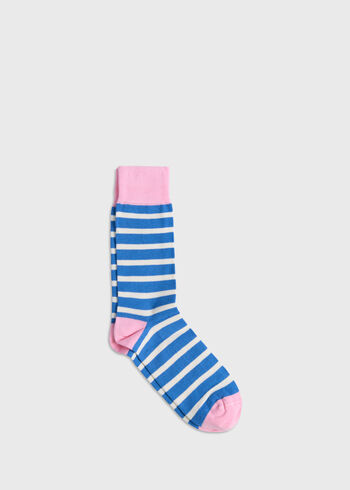 Paul Stuart Cotton Two Color Stripe Sock