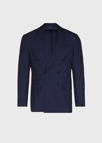 Paul Stuart Phineas Cole Wool Navy Tonal Stripe Suit, thumbnail 2