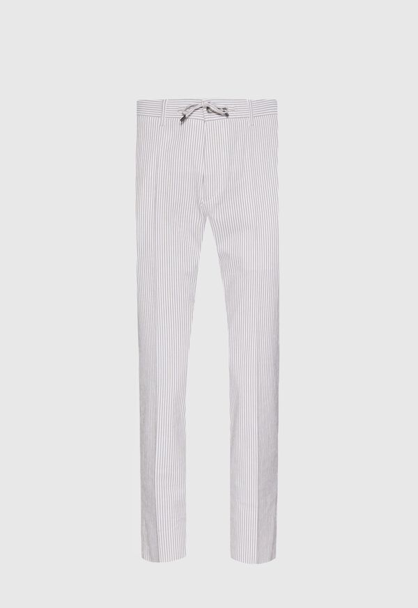 Paul Stuart Tan and White Drawstring Seersucker Pant, image 1