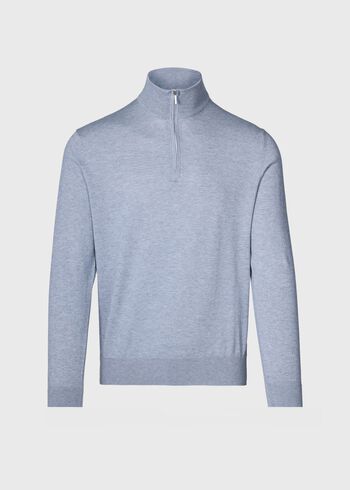 Paul Stuart Cotton & Cashmere Quarter Zip Sweater