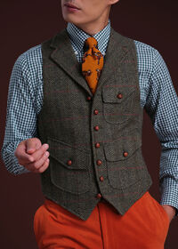 Paul Stuart Cotton Classic Gingham Sport Shirt, thumbnail 2