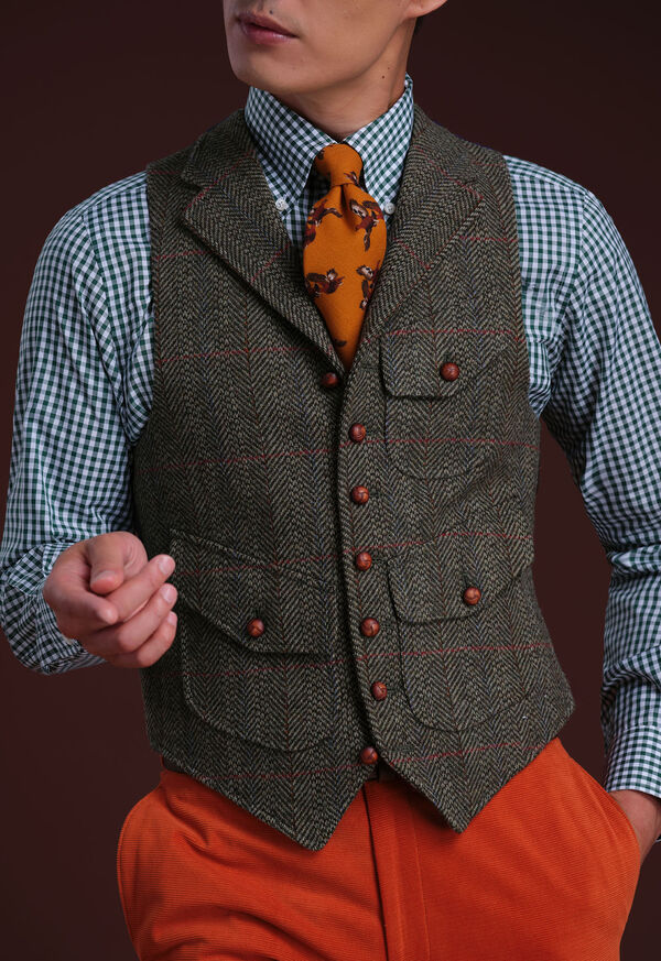 Paul Stuart Cotton Classic Gingham Sport Shirt, image 2