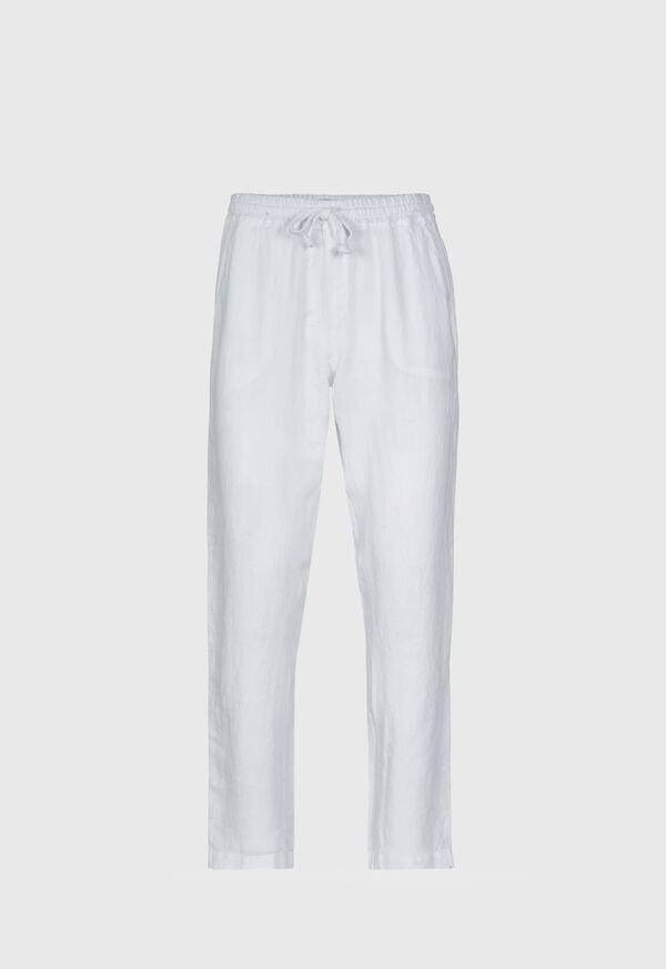 Paul Stuart Washed Linen Drawstring Casual Pant, image 1