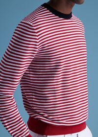Paul Stuart Cotton Striped Crewneck Sweater, thumbnail 4